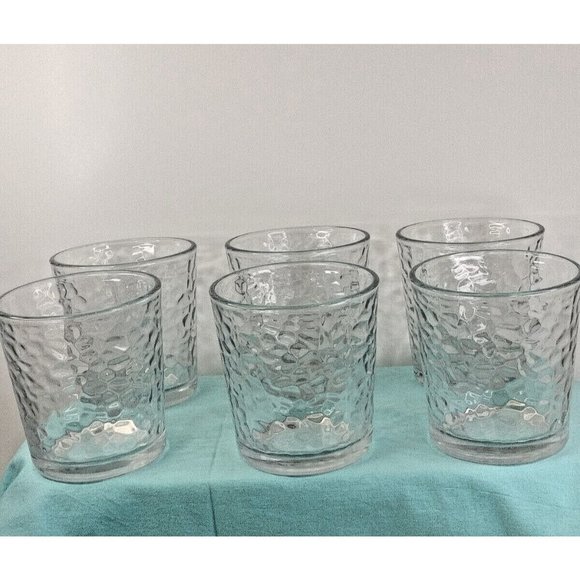 Short Tumbler Frost Clear Glasses Set Of 6 12oz 4"X31/2Made by Design - Picture 1 of 8
